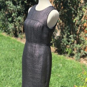 Banana Republic Metallic/Black Sleeveless Sheath Dress